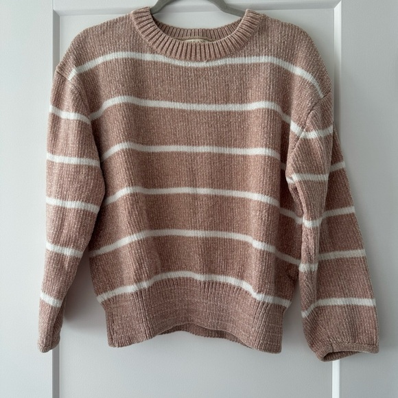 Luv Lane beige and white striped sweater - Picture 2 of 5